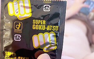 A Japanese nurse experienced first time heartstried using an ultra-thick condom hearts In the end