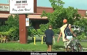 Desperate teen naked in public and fucks to pay rent 2