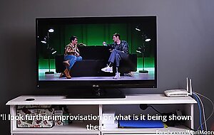 Dad doesn't like how my stepmom sucks, so she sucks my dick and swallows cum