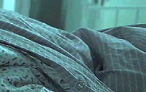 step mom didn't except shares bed at night, but came step and fucked hard her till cum on face