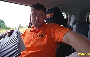 She offers me her PERFECT TITS to give her a driving test pass - Fake Driving School