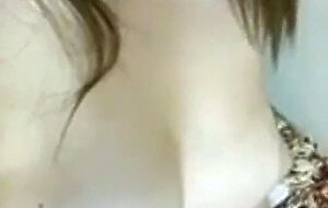 Hot babe french on periscope teasing with some nice tits ! watch her :