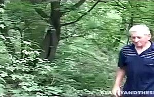 Busty babe bangs a senior