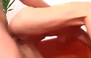 Skinny redhead pleasing cock