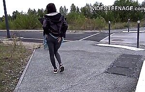 Brunette teen does porn casting