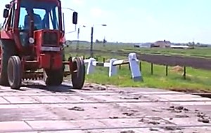 The busty babe at the station