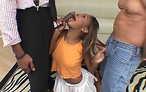 Black teen gets first time anal gangbang