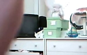 Blonde webcam teen with glasses