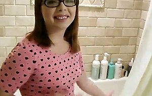 Bespeckled redhead teen releases her inner freak