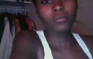 Cute black teen on cam