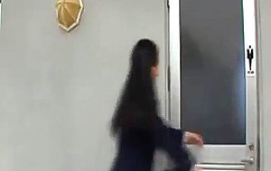 Nudist invisible japanese schoolgirl bathroom handjob