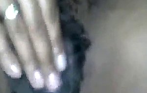 Black wife gets her hairy pussy licked and fucked