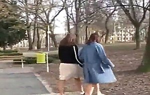 Nasty lesbians fucking in public