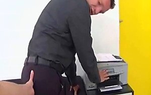 Guys in office fucking bareback