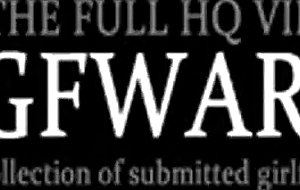 College hotties kissing and rubbing pussies in a bus