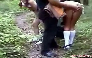 Group fucking teens outside