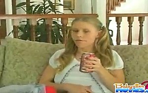 Playful Kyla sucks monster cock while at work