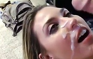 Busty beautiful babe plays with a boner