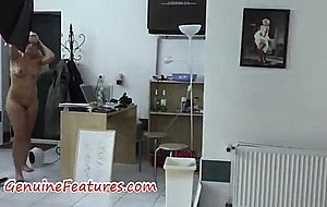 Backstage with sexy brunette and busty blonde