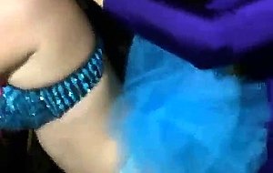 Wild brunette college ex getting fucked at outdoor rave party