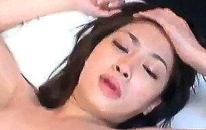 Misaki busty has beaver and mouth fucked same time by fellows