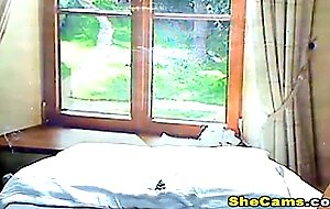 Horny Shemale Fingers Ass and Masturbates Huge Cock