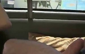 Shy long haired amateur girl sucking in back of van