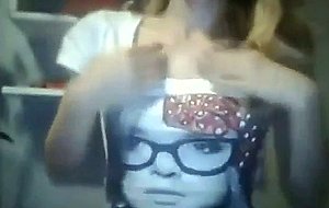 Hot blonde shows her perfect ass and tits