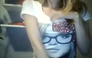 Hot blonde shows her perfect ass and tits