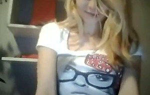 Hot blonde shows her perfect ass and tits