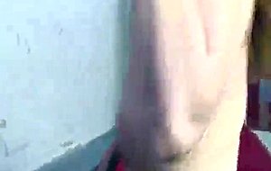 Son jerks while big titted mom fucks