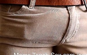 Young couple gets hands-on sex lessons from honey mom