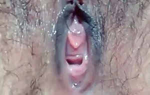 My cousins creamy pussy closeup