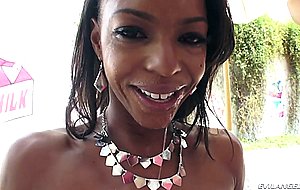 Interracial deepthroat with...