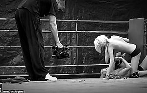 Teen babes Antonya and Blanche have fight