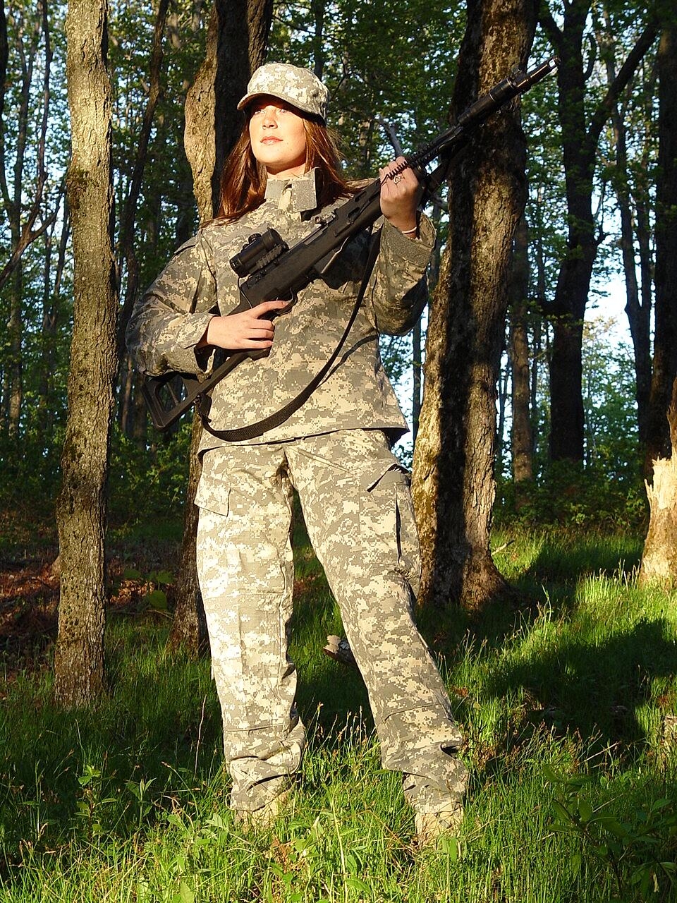 Sweet Military Babe Shows Her Huge Melons And Poses In The Woods Babe, Milf, Outdoor, Uniform