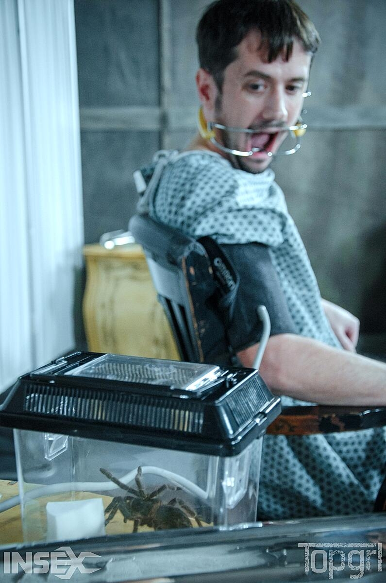 Naked female Abigail Dupree and her man friend are fitted with mouth spreaders