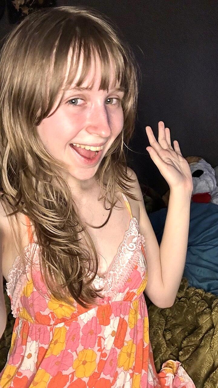 Sexy Amateur Teen Teensy Bella Poses Seductively In Her Nightgown Ass, Beautiful, Cute, Dress, Teen