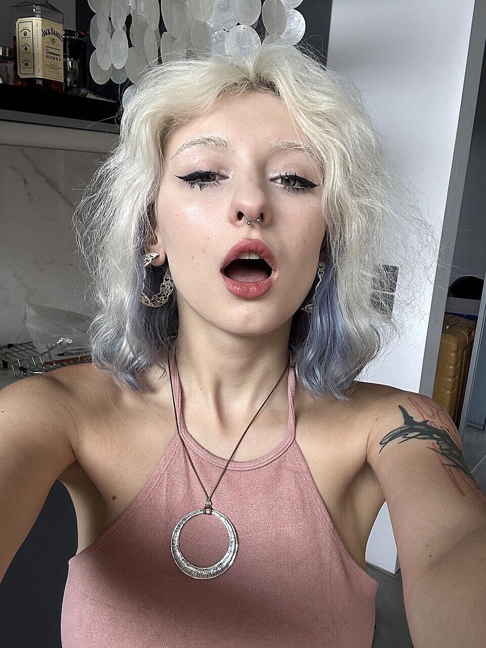 Pretty Blonde With Tattoos Luminatria Takes Self Shots During Non-Nude Action Amateur, Big-Tits, Piercing, Solo, Tattoo
