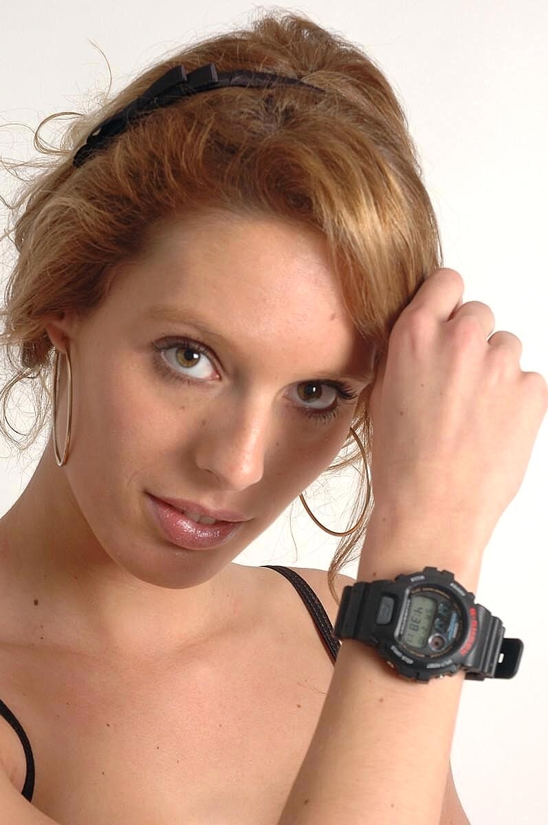 Redheaded Amateur Fleur Sports Handcuffs While Wearing A Watch And Pretties Fetish, Lingerie, Panties, Redhead, Skinny
